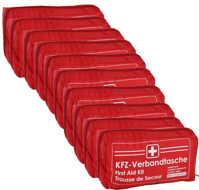 10x Verbandtasche Verbandstasche Erste-hilfe Verbandskasten Pkw Din13164 Rot